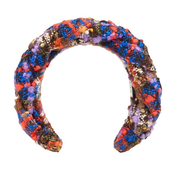 Gucci Armonia Tweed Braided Headband in Purple NEW W TAGS